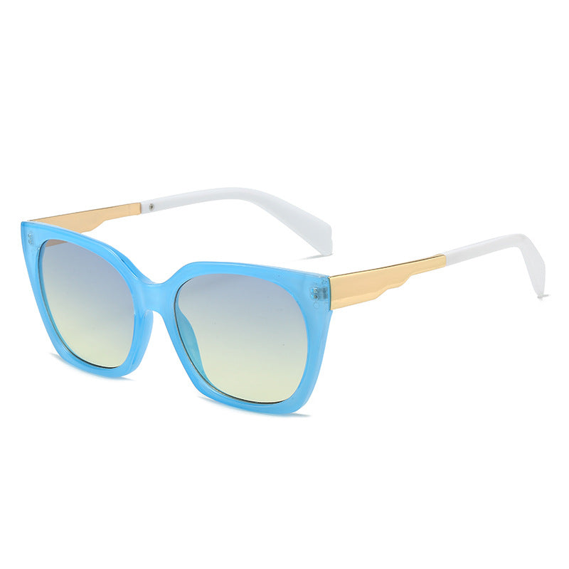 Women's oversized sunglasses with elegant transparent frame and golden accents Kalsten