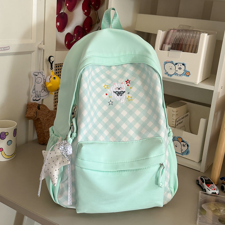 Cute Decorative Checked Pattern Backpack Kalsten
