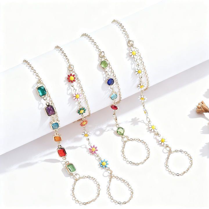 Colorful Gemstone Charm Bracelet Kalsten