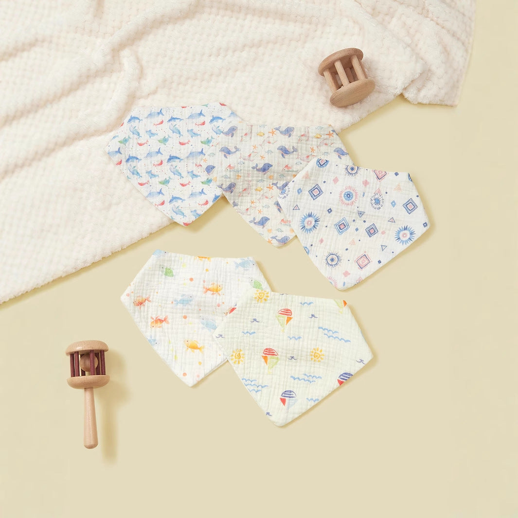 Soft Muslin Baby Bandana Bibs Set kalsten