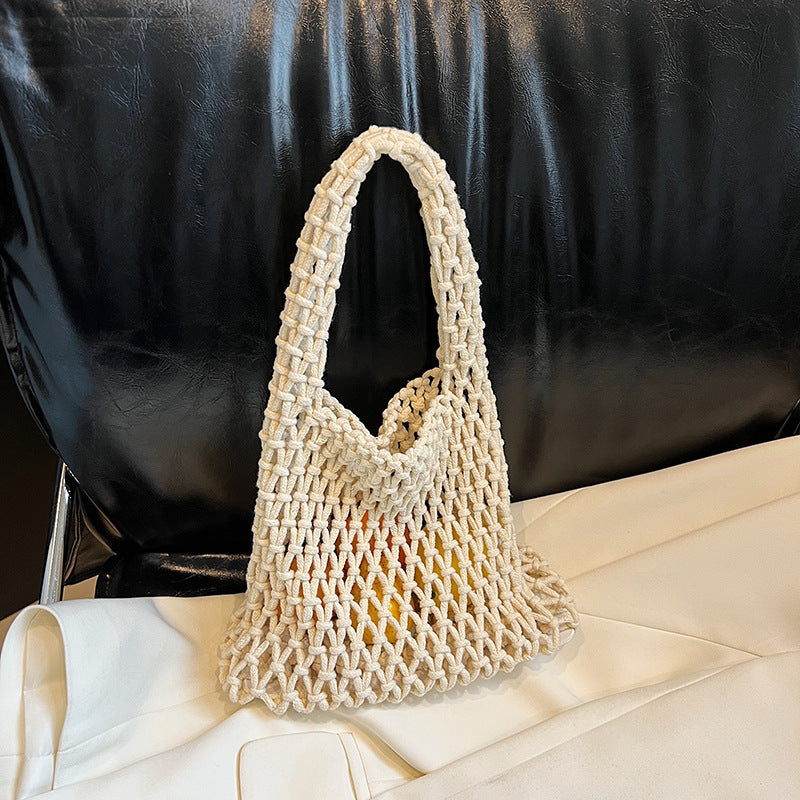 Hand-knotted tote bag with breathable structure Kalsten