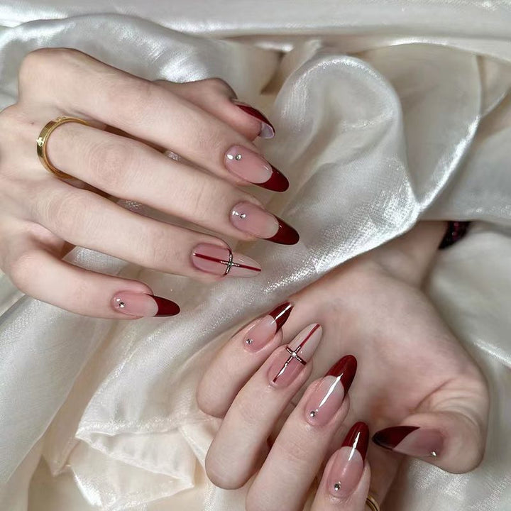 Glossy Decorative Press-On Nails Set Kalsten