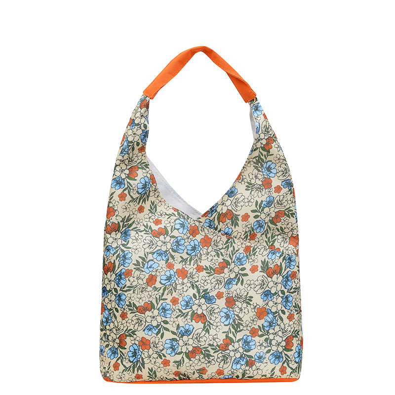 Floral Patterned Shopping Tote