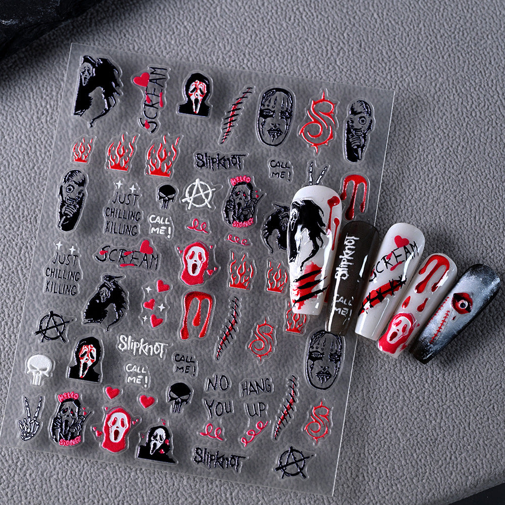 Horror-Inspired Nail Art Stickers