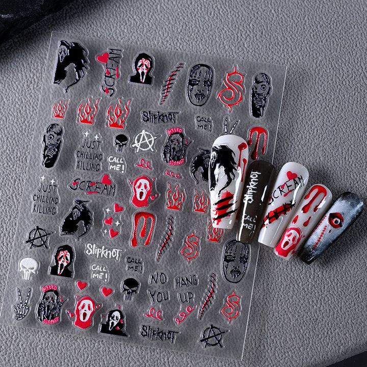 Horror-Inspired Nail Art Stickers