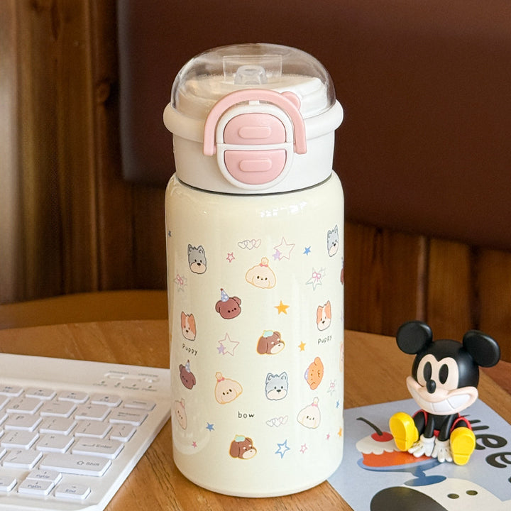 Women Waterproof Water Bottle with Leak-proof Lid and Animal Design Kalsten