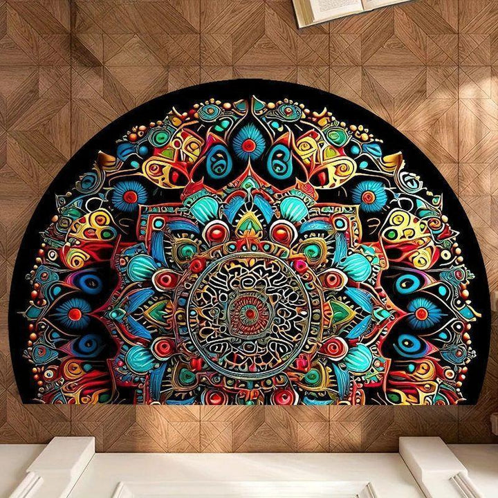 Textured Wooden Plank Doormat Kalsten