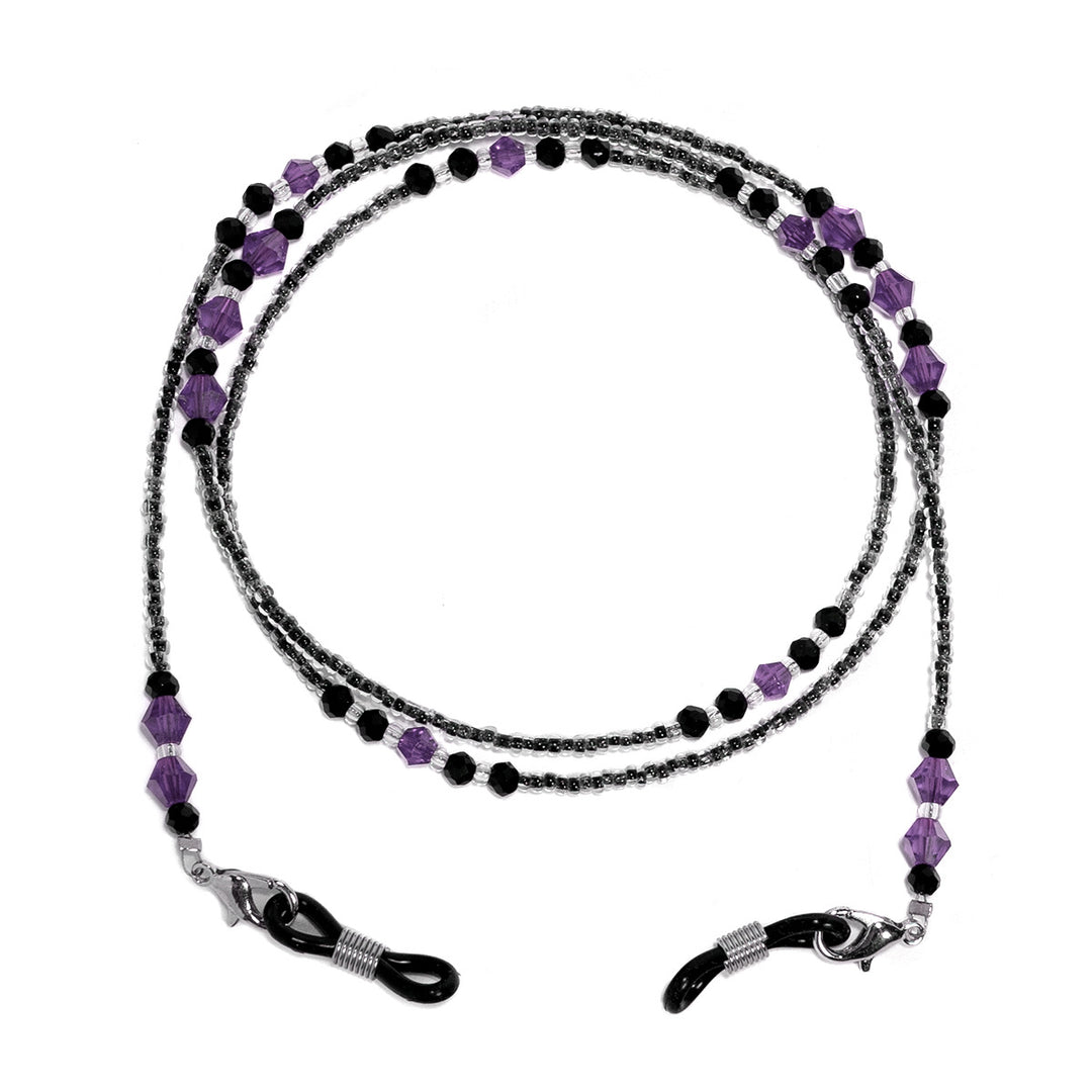 Elegant Purple Beaded Eyewear Chain kalsten