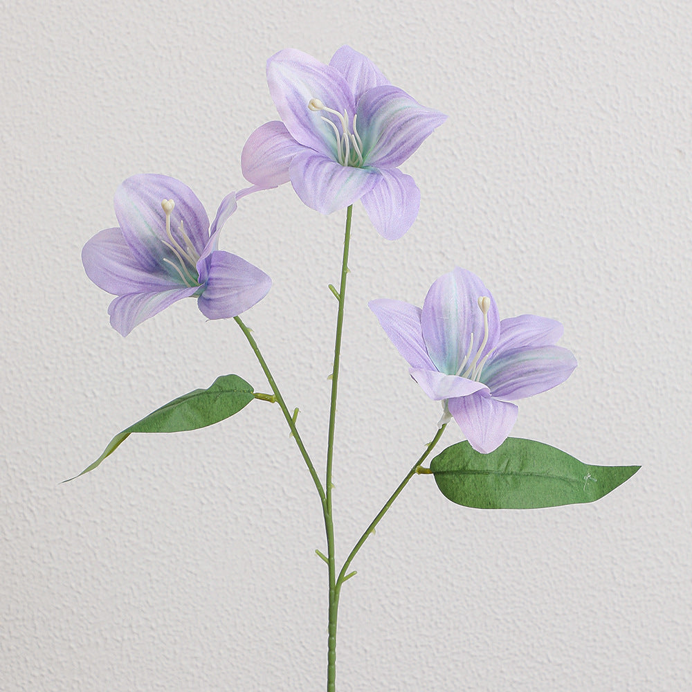 Artificial lily stem with delicate flowers