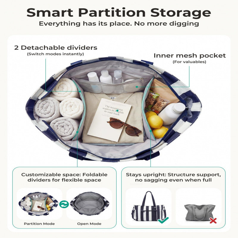Spacious Multi-Compartment Utility Tote Kalsten