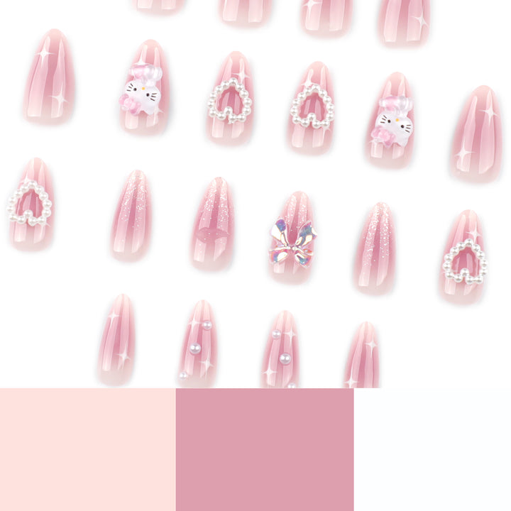 Artificial nail art with playful designs and 3D elements Kalsten