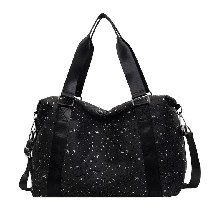 Stylish Star-Embellished Travel Duffle Bag