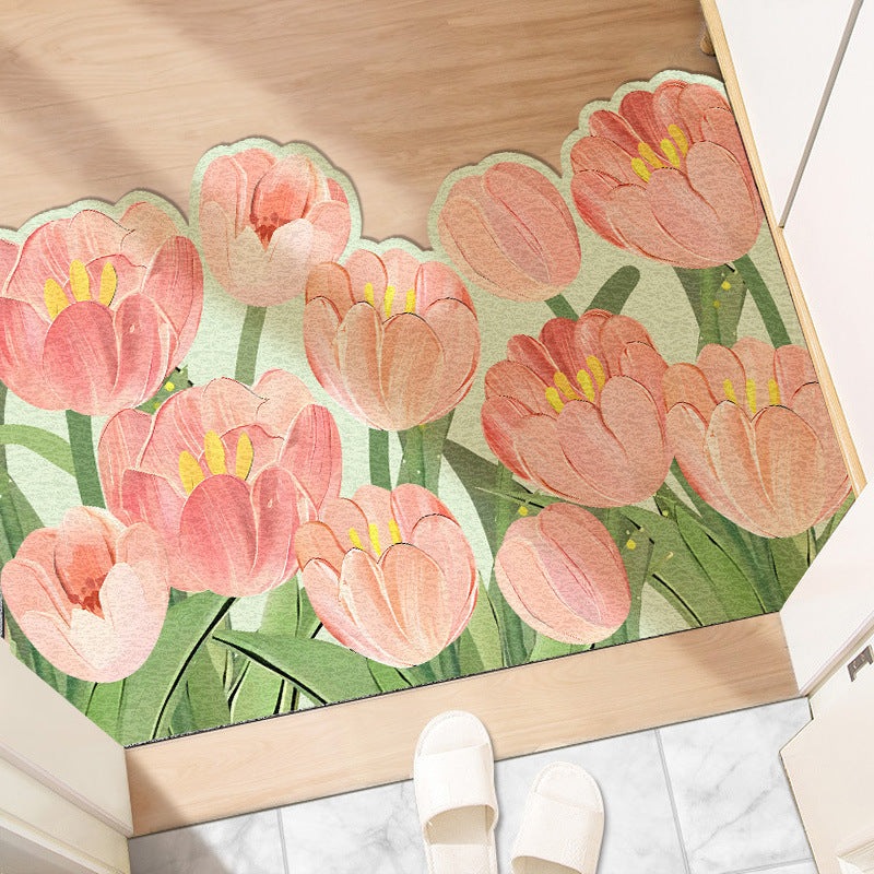 Floral Print Decorative Area Rug