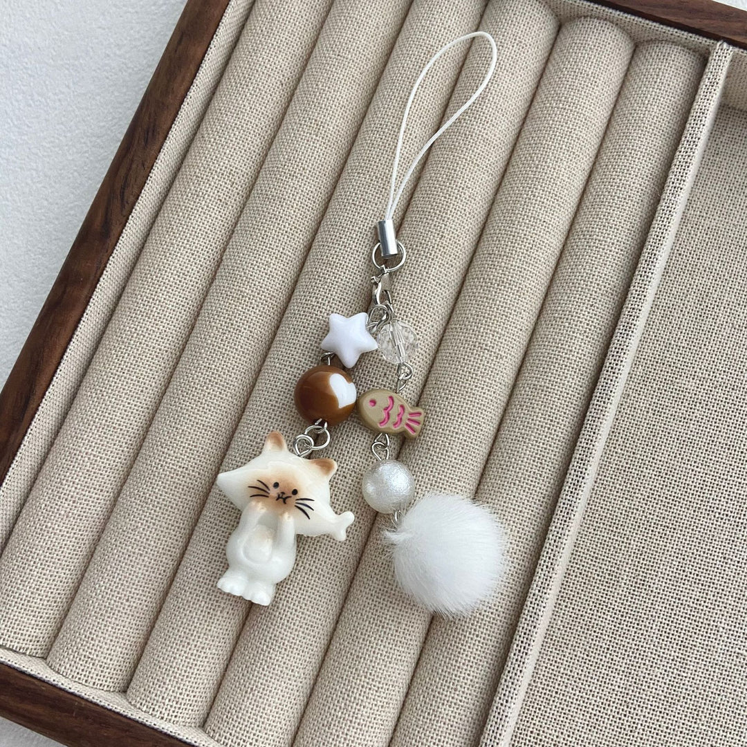 Cat-Themed Charm Keychain Kalsten