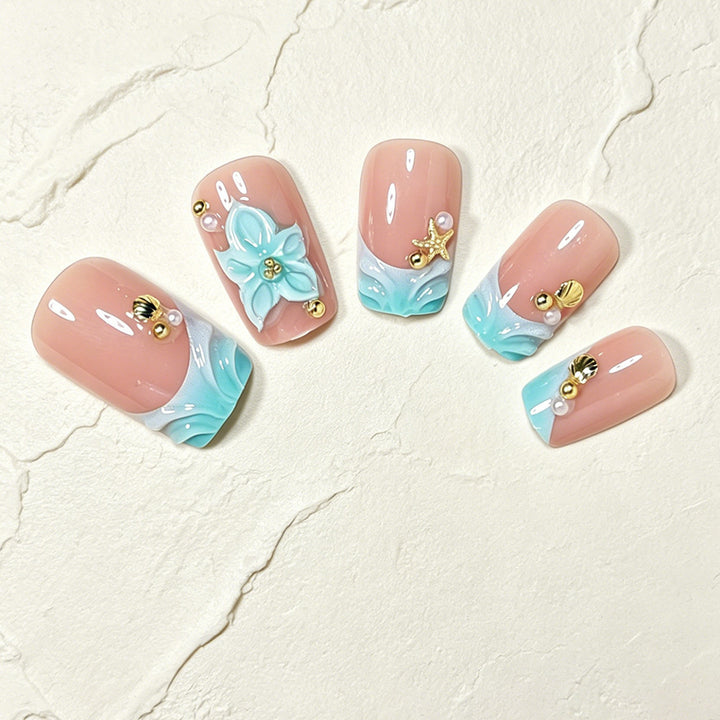 Artistic Floral Acrylic Nail Art Tips Kalsten