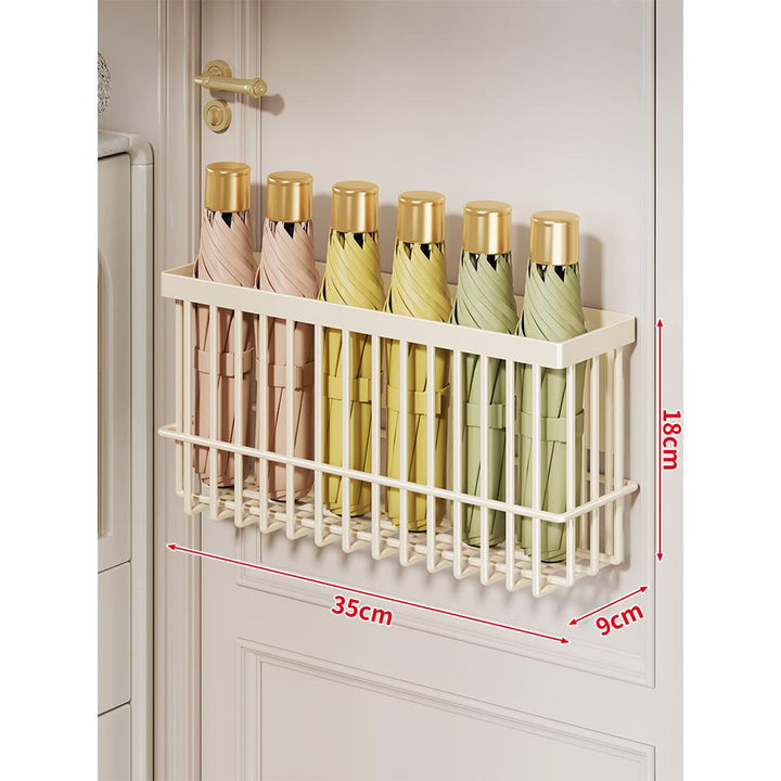 Wall-Mounted Folded Umbrella Organizer Basket