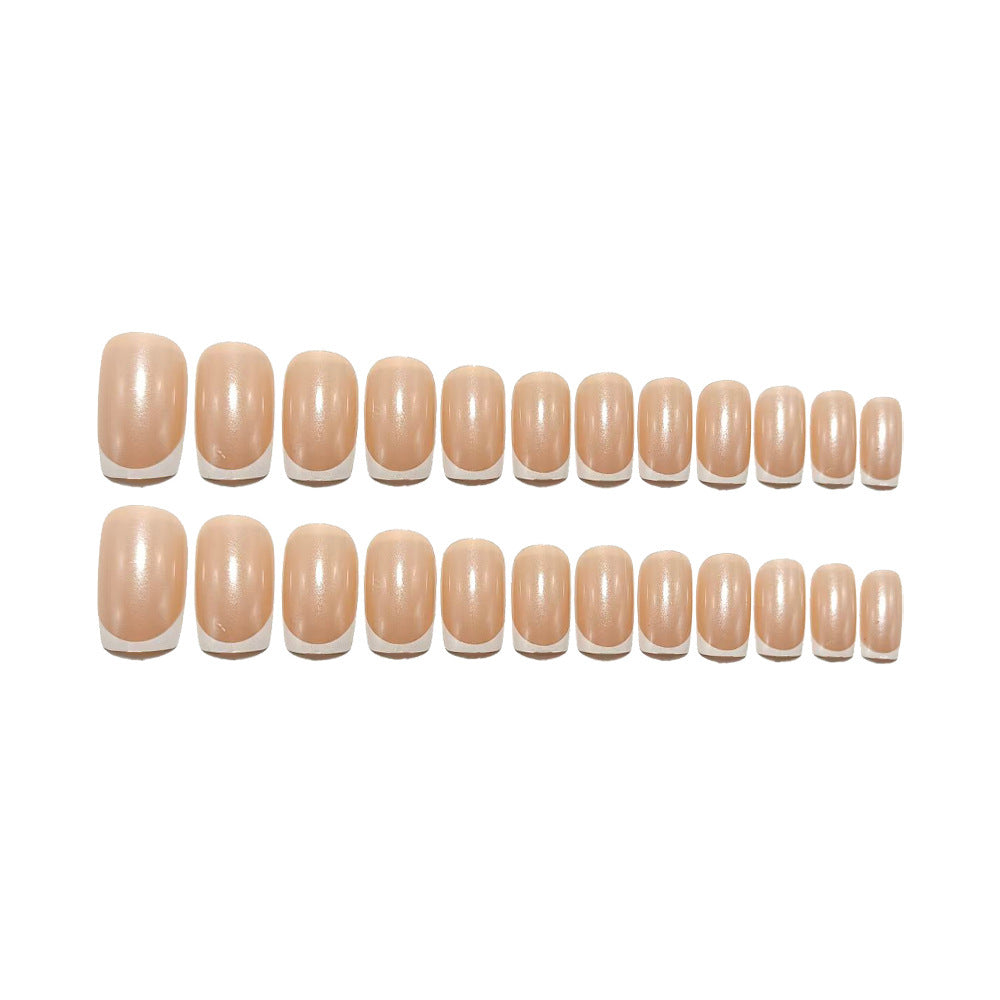 Artificial nails with elegant French tip design Kalsten