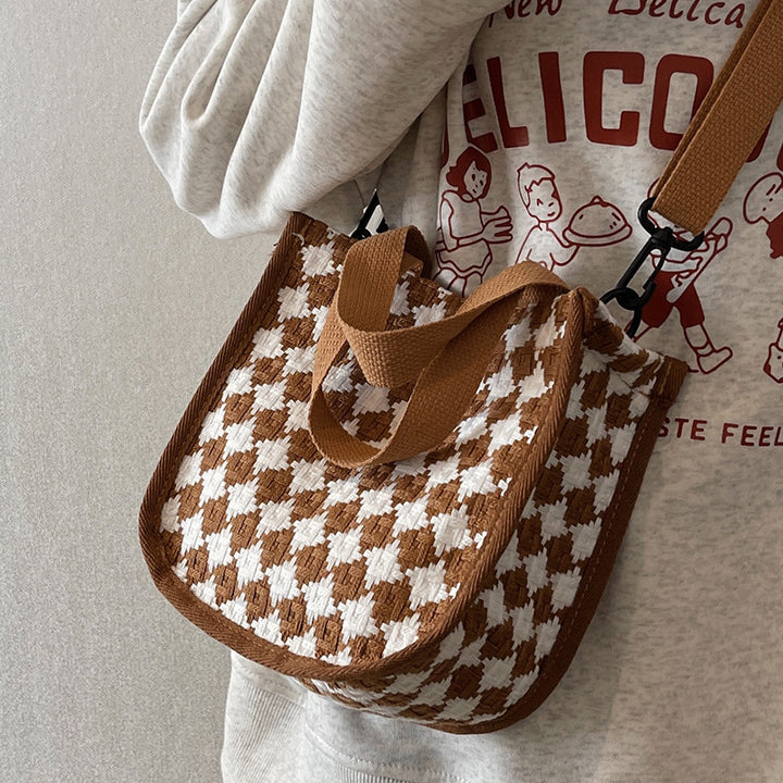 Textured Woven Handbag