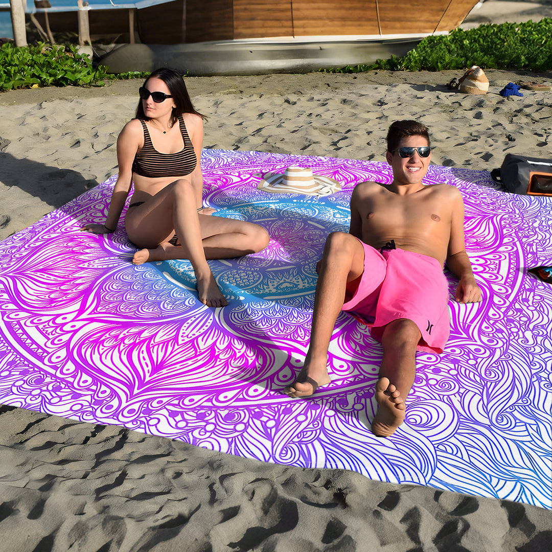Mandala Design Beach Mat Kalsten