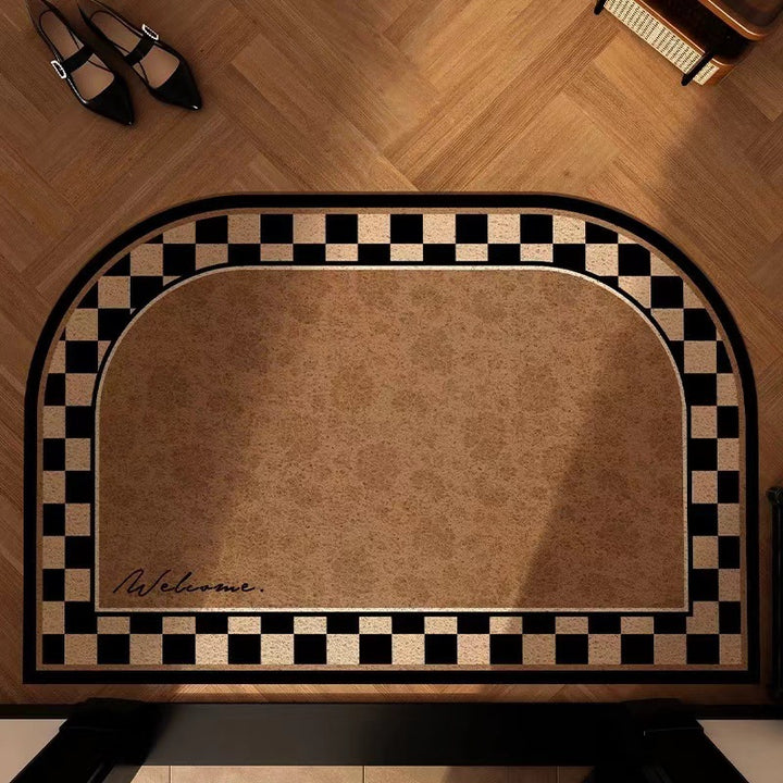Decorative Floral Entry Mat for Home Entrances