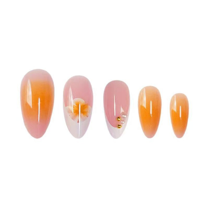 Elegant Floral Sculpted Nail Enhancements Kalsten