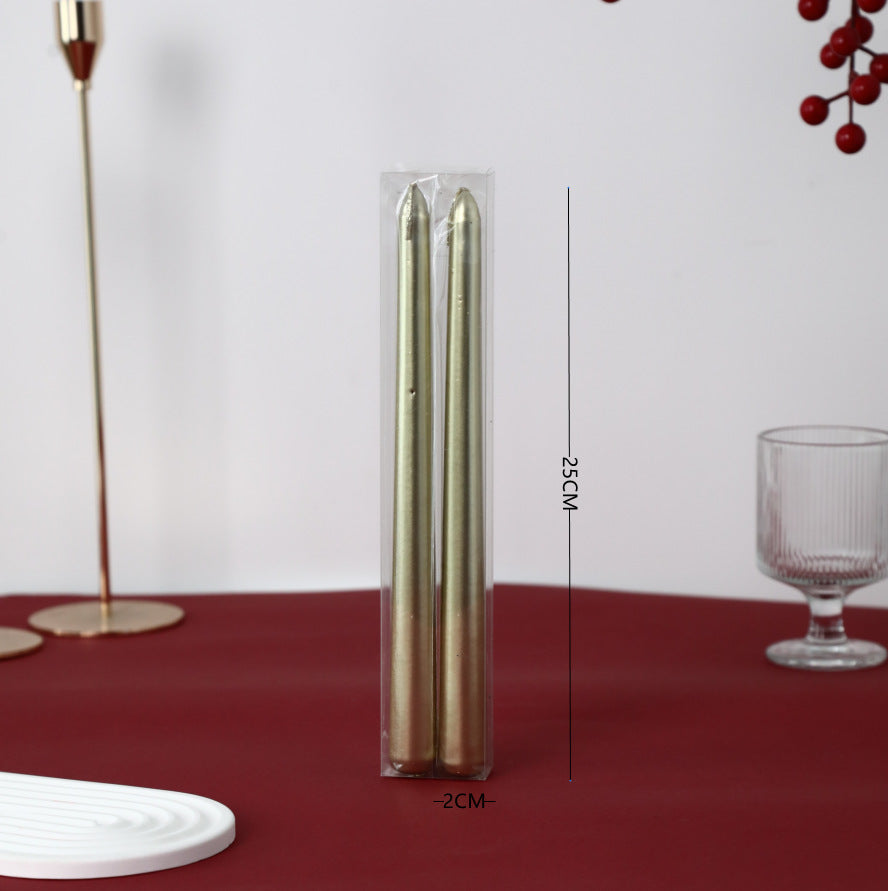 Long-Length Slim Dripless Dinner Taper Candle Pair with Cotton Core