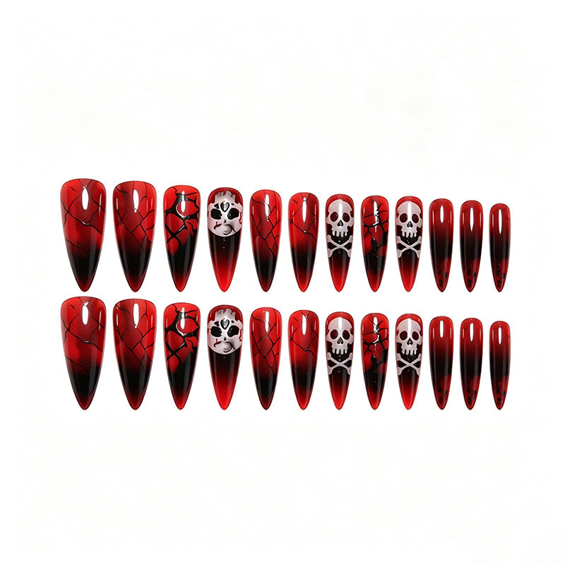 Artificial nail set with Halloween designs and elegant accents Kalsten