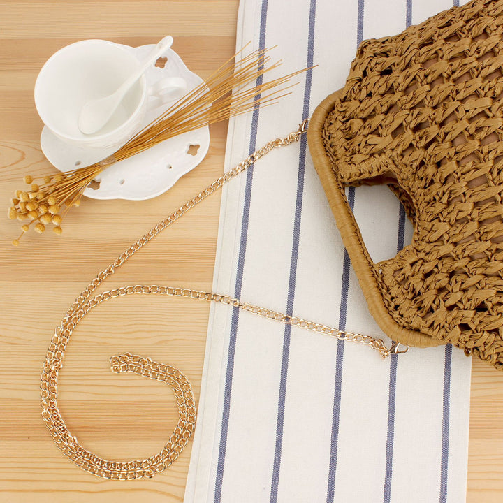 Braided handbag with elegant chain strap Kalsten