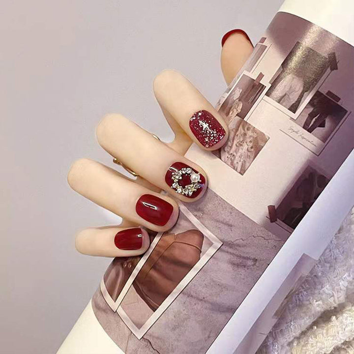 Decorative Rhinestone Press-On Nail Art