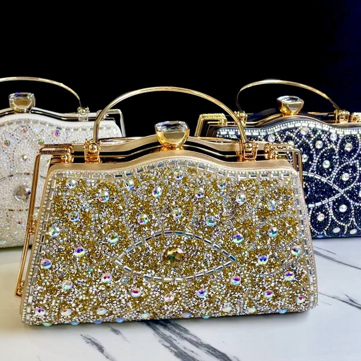 Decorative Crystal Detail Evening Handbag