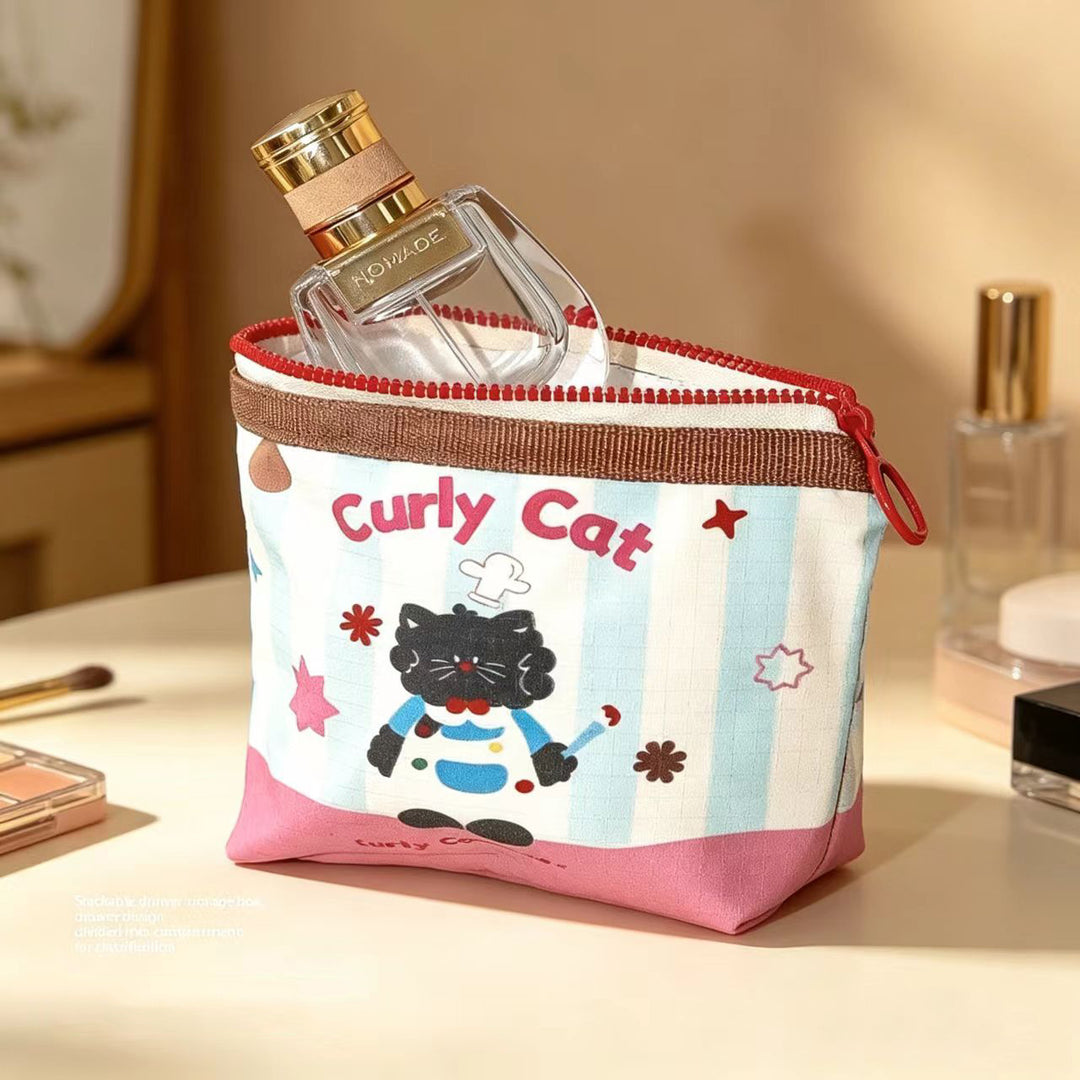 Cute Illustrated Cosmetic Pouch