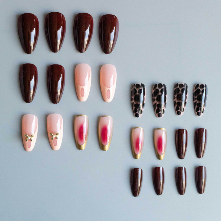 Elegant Artistic Acrylic Nail Design Set