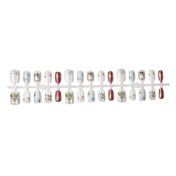 Festive Holiday-Themed Press-On Nail Set