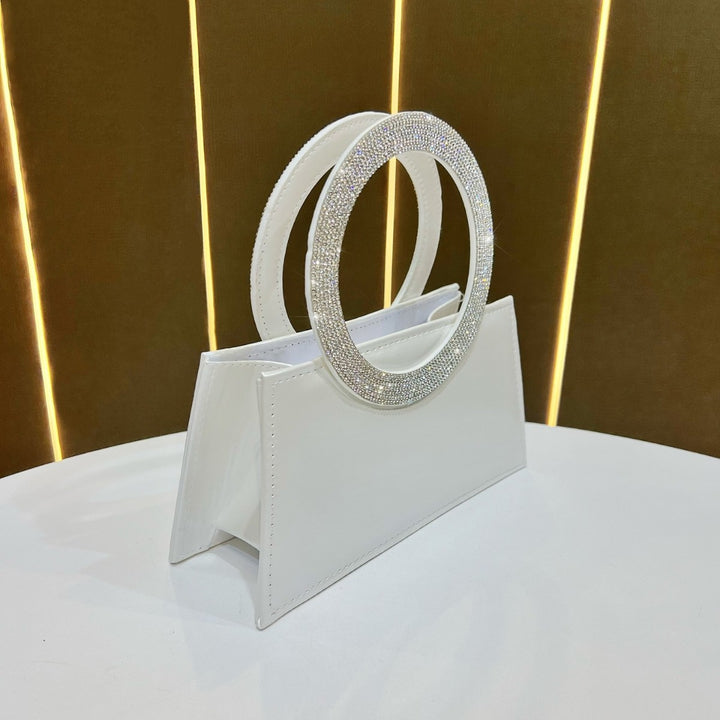 Elegant Ring-Handled Evening Handbag