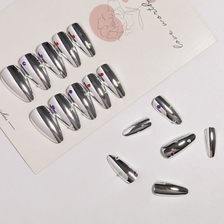 Glamorous Metallic Press-On Nail Set Kalsten