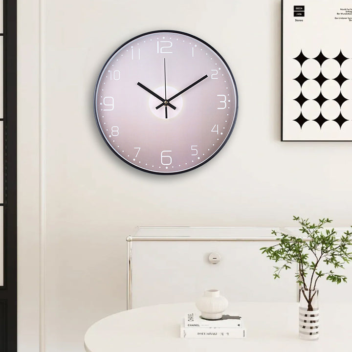 Wall clock with elegant leaf pattern Kalsten