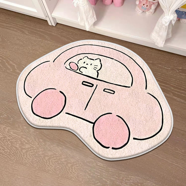 Children's Playful Cat-Shaped Area Mat Kalsten