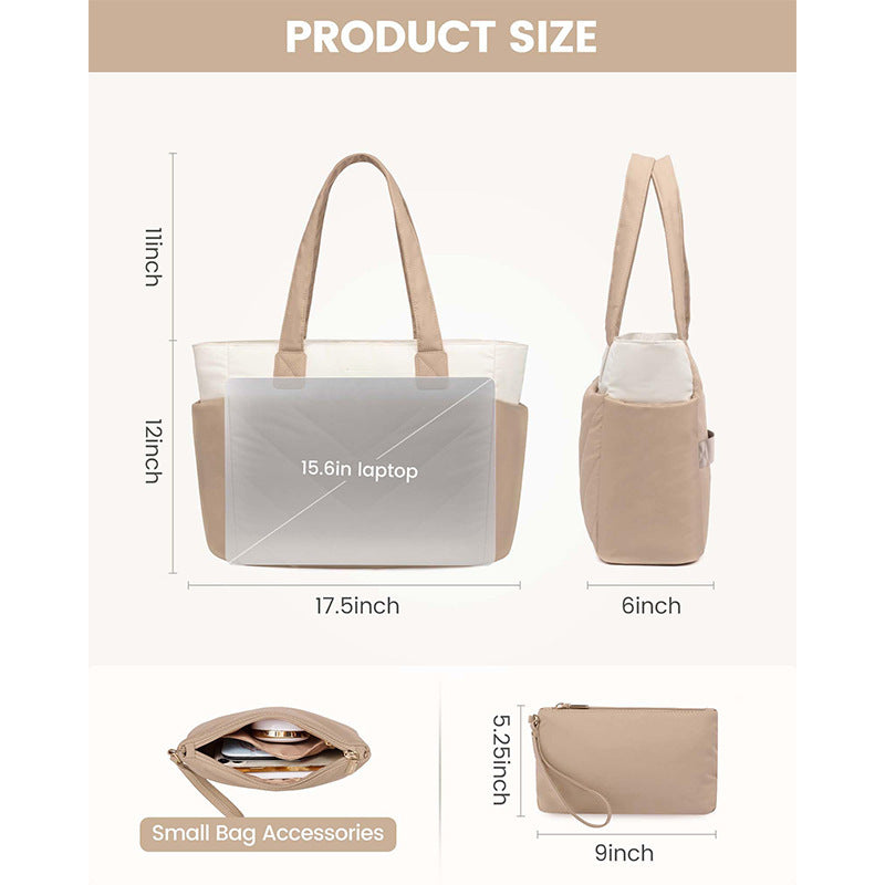 Elegant and Functional Tote Bag with Removable Interior Compartment Kalsten