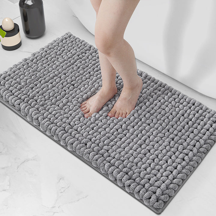 Plush Textured Bath Mat Kalsten