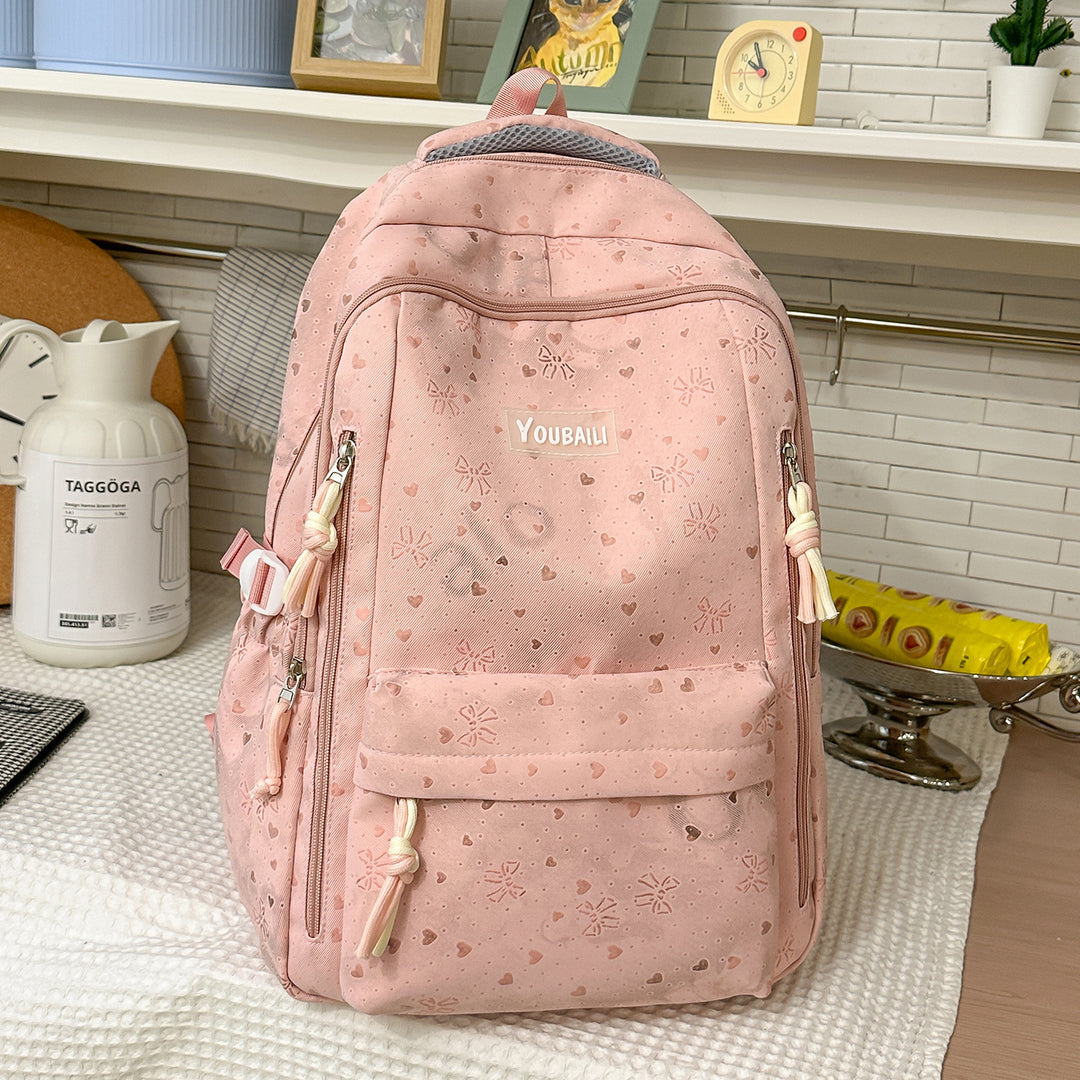 Stylish Floral-Embossed Backpack Kalsten