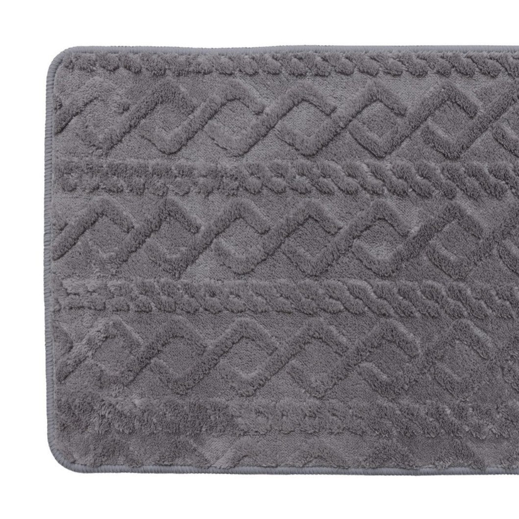 Plush Textured Bathroom Mat Kalsten