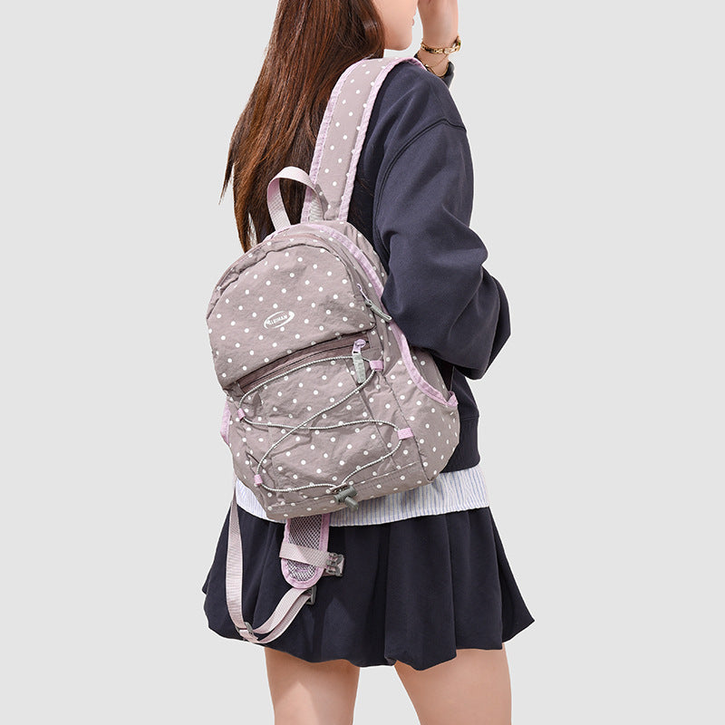 Trendy Polka Dot Casual Backpack Kalsten