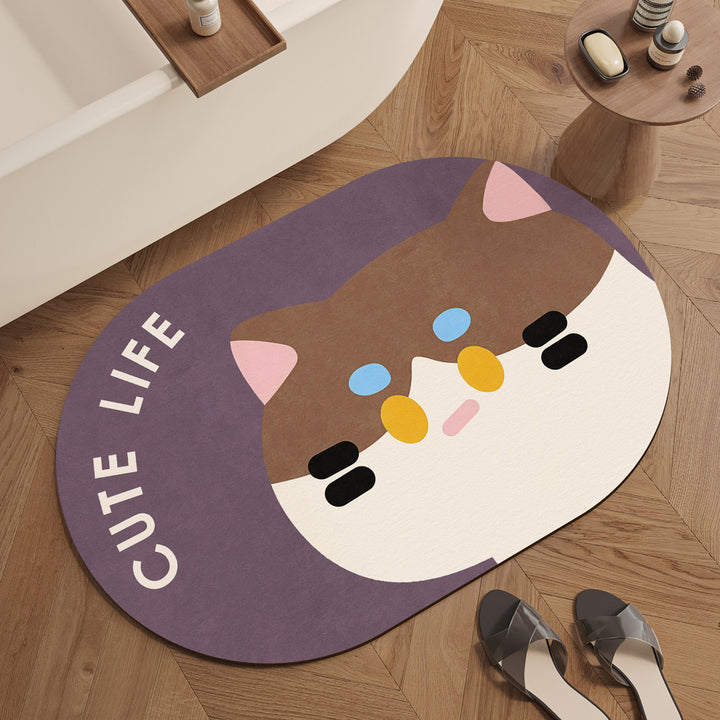Cute Cartoon-Themed Bath Mat