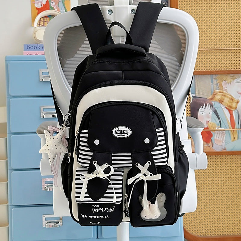 Playful Bunny-Ear Print Backpack Kalsten