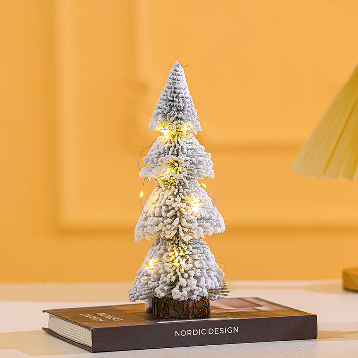 Illuminated Mini Frosted Christmas Tree Decoration Kalsten