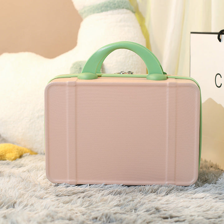 hard-shell travel cosmetic case with double-zip closure top handle and protective feet Kalsten