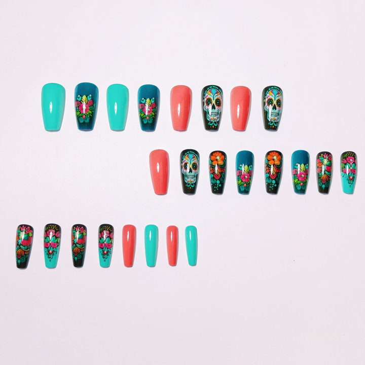 Artistic Day of the Dead Nail Art Kalsten