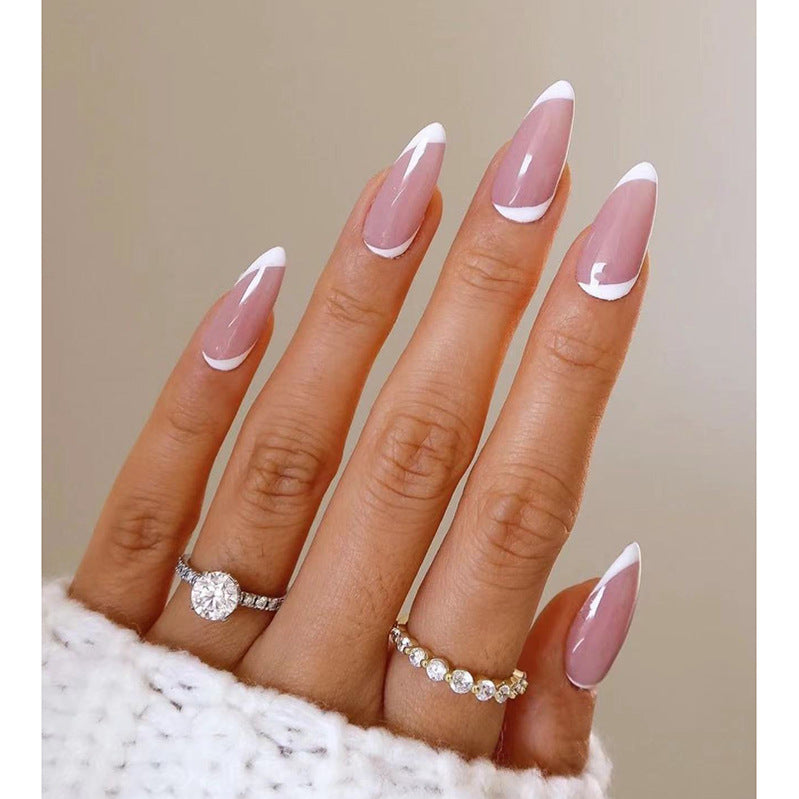 Elegant Stiletto Press-On Nails with French Tip Design Kalsten