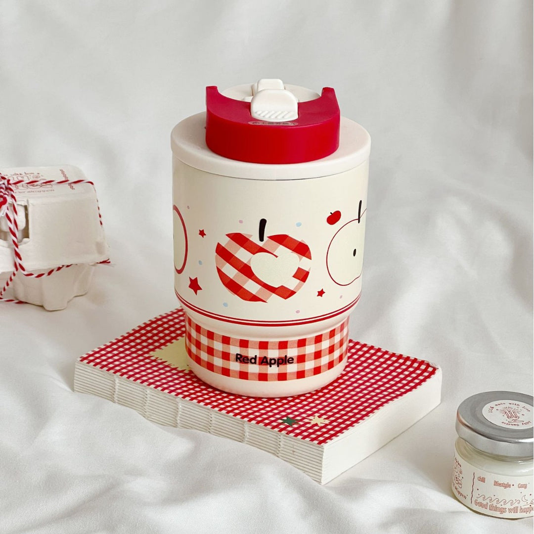 Ladies insulated cup with cheerful apple design Kalsten