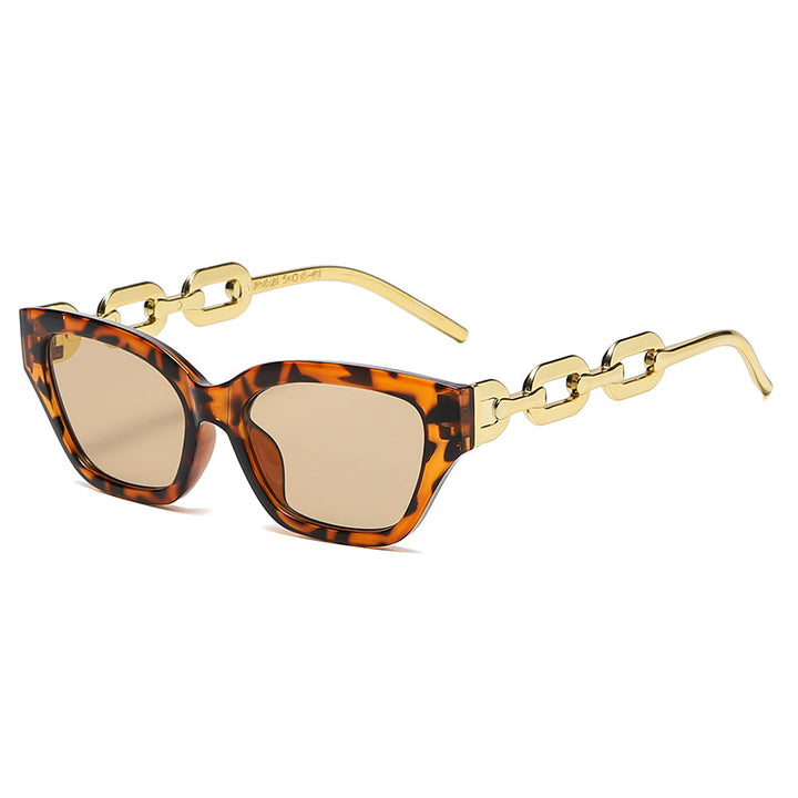 Women's Cat-Eye Sunglasses with Decorative Chain Frame Kalsten